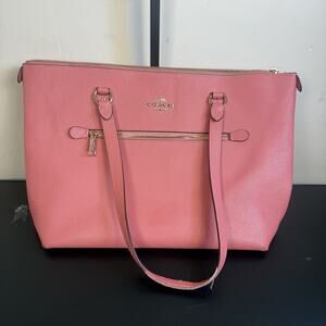 COACH Gallery Tote Crossgrain Leather Bag Purse Taffy Pink Original 79608
